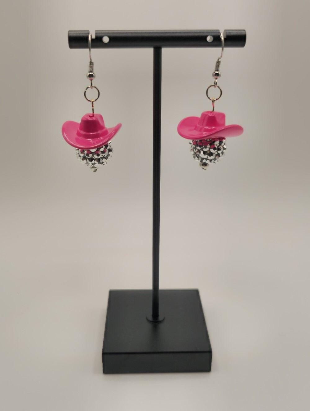 Hand Crafted Cowgirl Disco Dangle Earringd